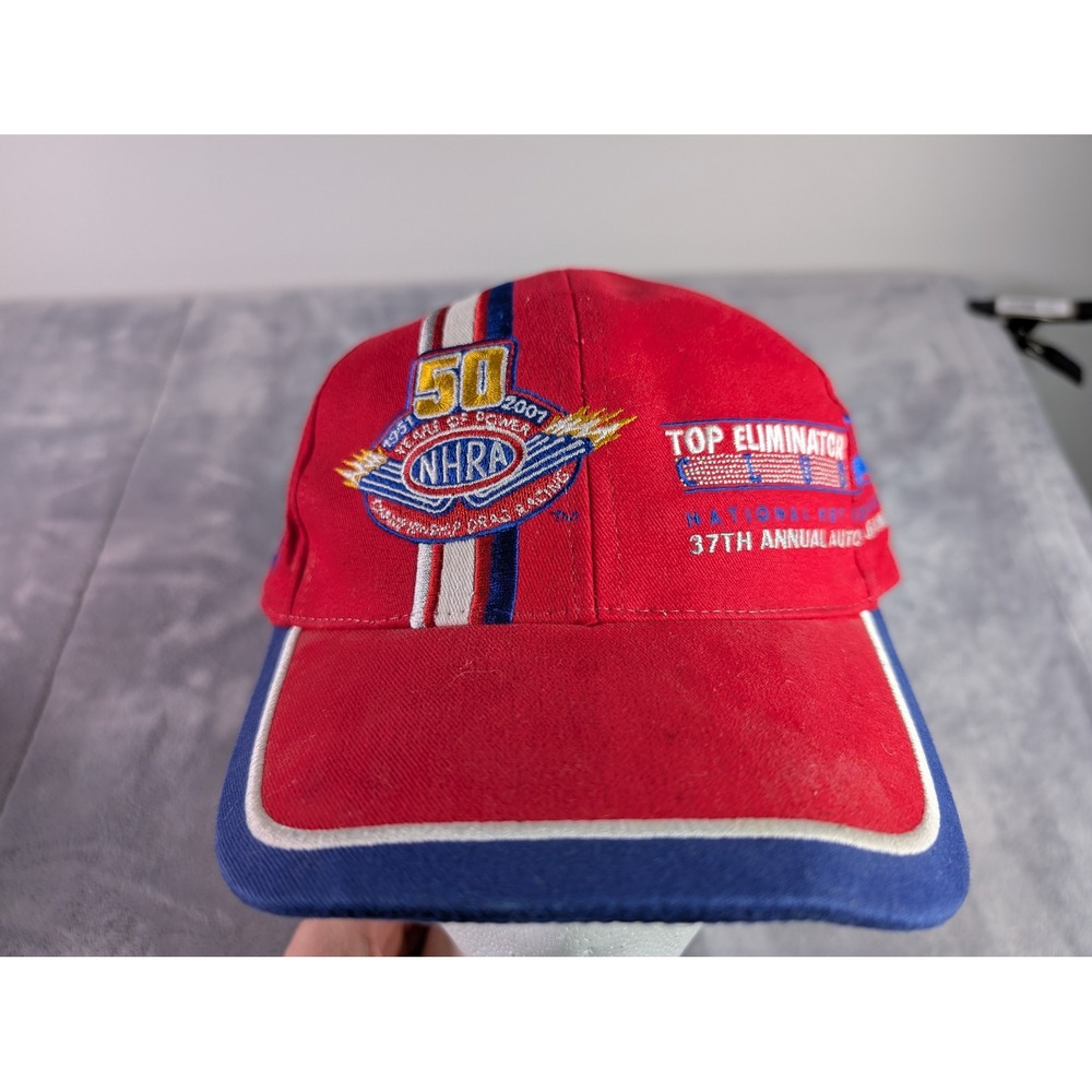 NHRA 50th Anniversary 2001 Pomona Finals Top Eliminator Club Hat Red Limited Ed